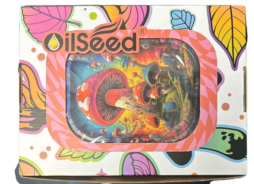 OILSEED MAGICAL MUSHROOM GLASS BONG SET #D610