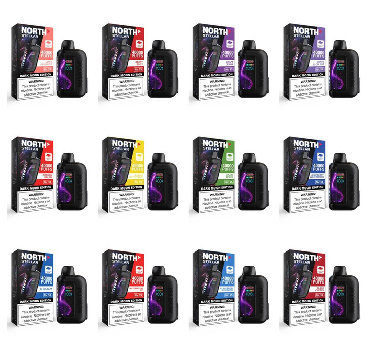 NORTH STELLAR DARK MOON EDITION 5% DISPOSABLE40K PUFFS BOX OF 5