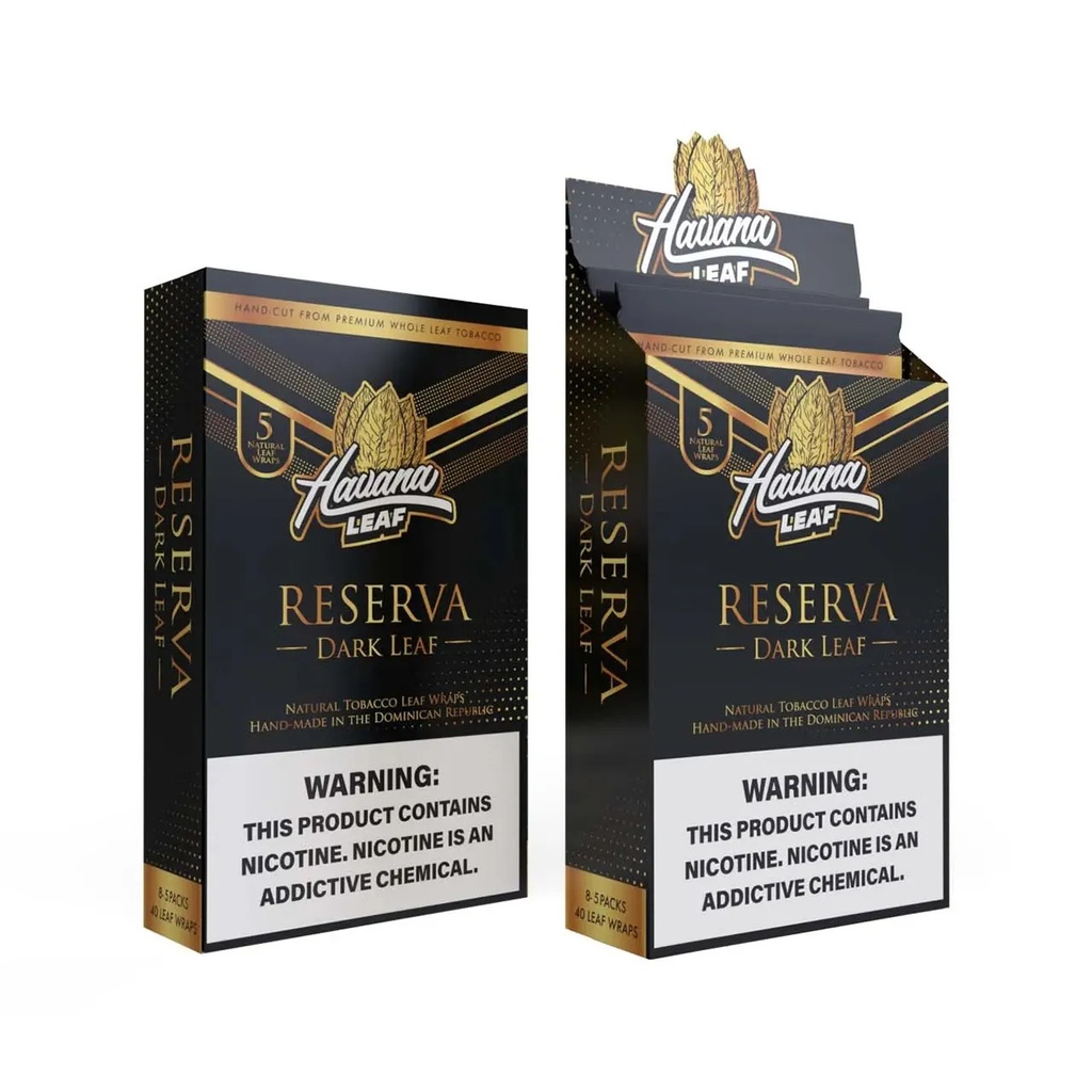 HAVANA LEAF - TOBACCO WRAPS (5CT) BOX OF 8