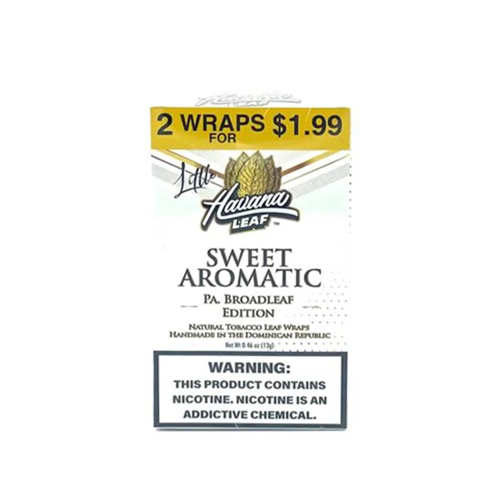 HAVANA LEAF -LITTLE TOBACCO WRAPS (2CT) - PRE -PRICED - BOX OF 20 (MSRP $1.99ea)