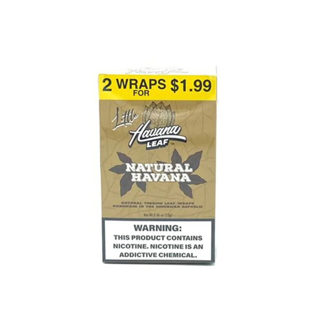 HAVANA LEAF -LITTLE TOBACCO WRAPS (2CT) - PRE -PRICED - BOX OF 20 (MSRP $1.99ea)