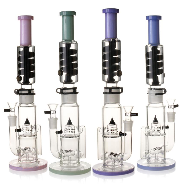 GLASS WATER PIPE 14'' RL1622 ASSORTED COLORS