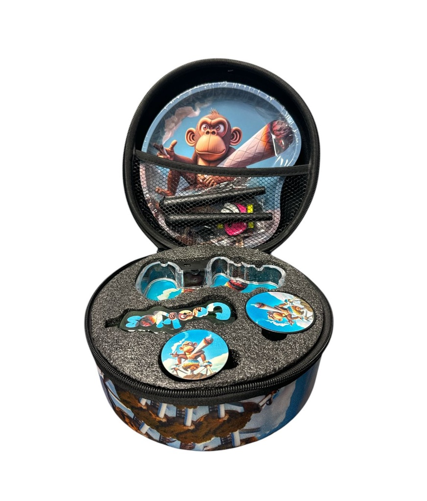 CIRCLE ASHTRAY WATER PIPE GIFT SET MIXED DESING