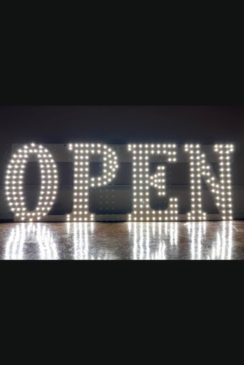BUSINESS IMAGE SIGN *OPEN* WHITE 10X30X1.2'' EP-OPEN100S5-3S
