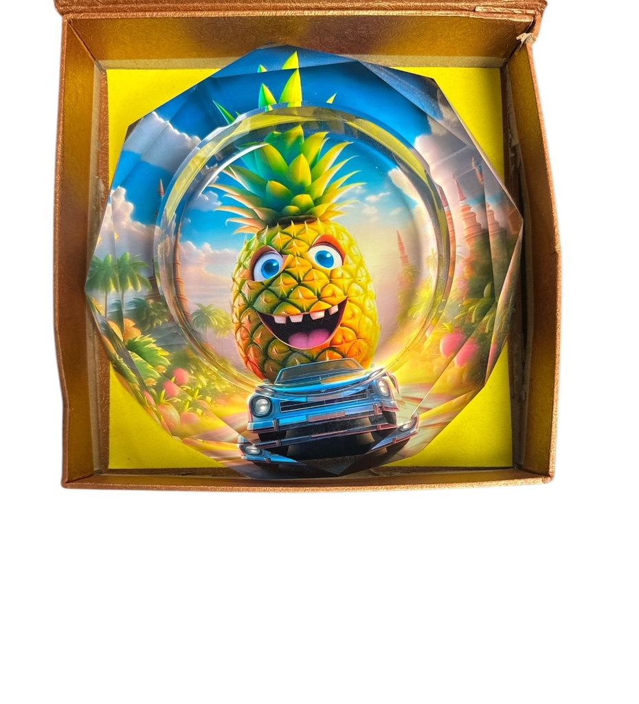 OILSEED LARGE DESIGN GLASS ASHTRAYS