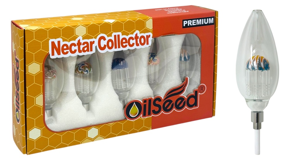 OILSEED WIG WAG GLASS BULB NECTAR COLLECTOR BOX OF 5