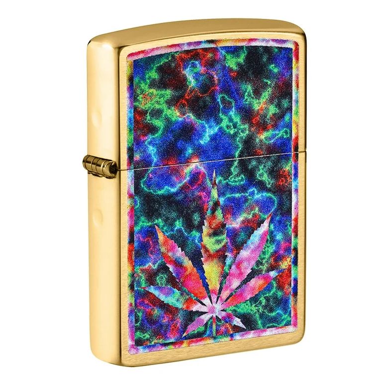 ZIPPO LIGHTER PSYCHEDELIC CANNABIS DESIGN #46575