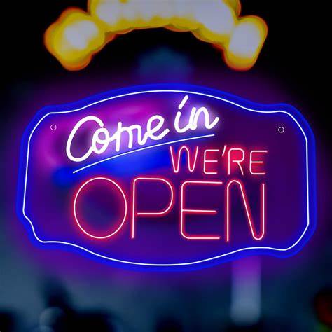 NEON LED SIGN (WE ARE OPEN ) DESIGN