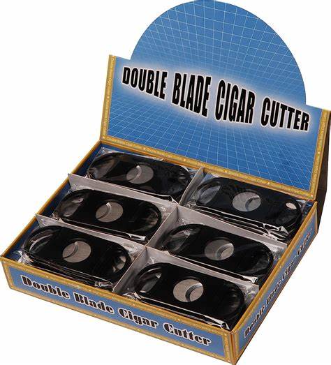 DOUBLE BLADE CIGAR CUTTER DISPLAY BOX OF 24