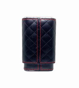 3 CIGAR DIAMOND STITCHED CASE BLACK AND RED