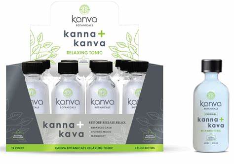 KANVA BOTANCALS KAVA & KANNA EXTRACT SHOT -2O- RELEASE & RELAX - 12CT