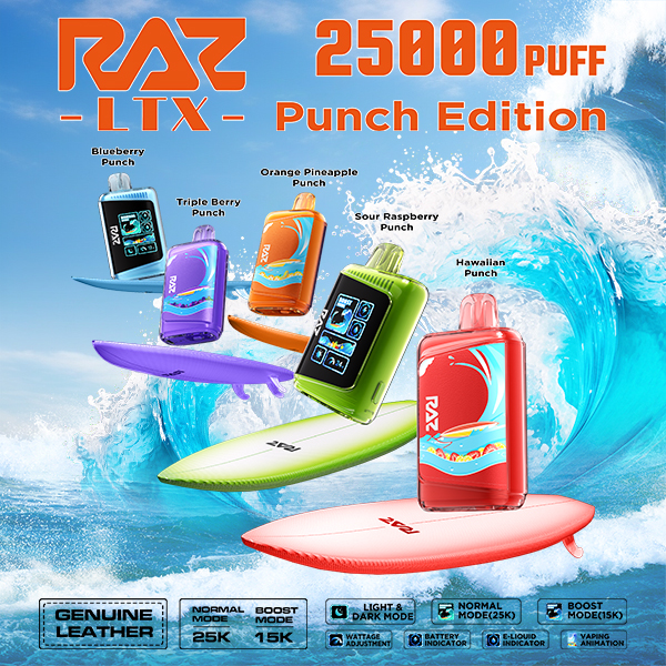 RAZ LTX 25K PUNCH EDITION 5% DISPOSABLE BOX OF 5
