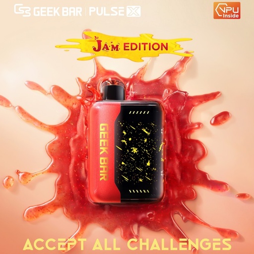 GEEK BAR PULSE X JAM EDITION 5% DISPOSABLE 25000 PUFFS BOX OF 5