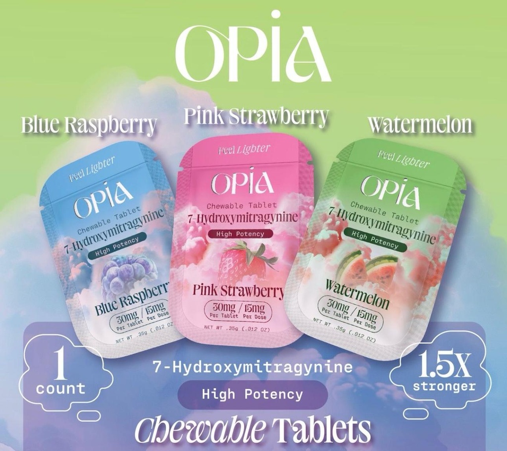 OPIA- 7HYDROXYMITRAGYNINE CHEWABLE TABLETS 120MG 4CT