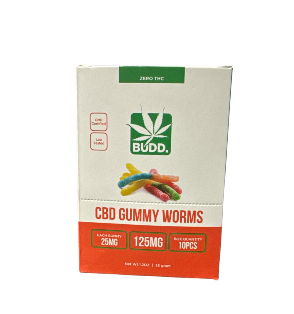 BUDD CBD GUMMY WORMS  125MG
