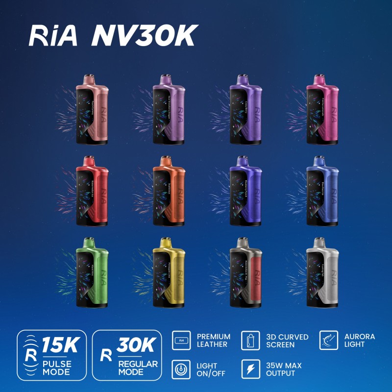 GEE KBAR RIA NV30K 5% DISPOSABLE 30000 PUFFS BOX OF 5