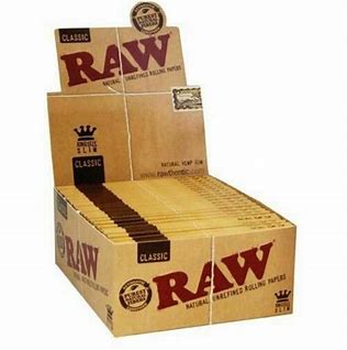 RAW KINGSIZE SLIM CLASSIC ROLLING PAPERS 32CT BOX OF 50