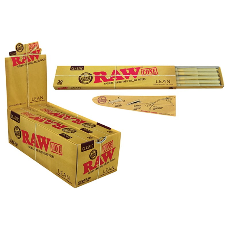 RAW CONE CLASSIC LEAN 110MM TIP 40MM 20CT BOX OF 12
