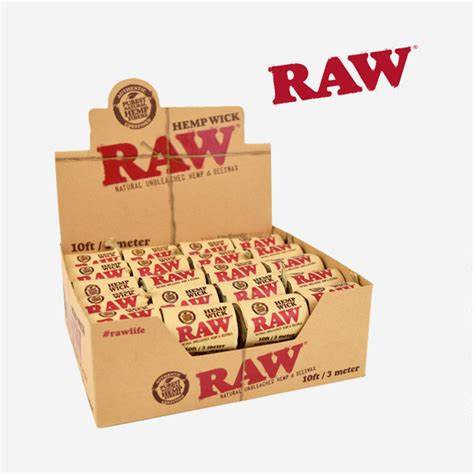 RAW HEMP WICK 10FT 3M 40 ROLLS PER BOX