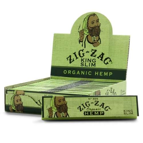 ZIG ZAG KING SLIM ORGANIC HEMP SLOW BURNING 24 BOOKLETS