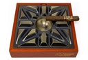 ASHTRAY WITH CONTEMPORARY DESIGN & SOLID WOOD BASE
