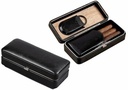 3 CIGAR FOLDING LEATHER TRAVEL CASE CUTTER