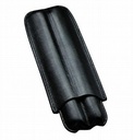 2 CIGAR LEATHER CASE BLACK