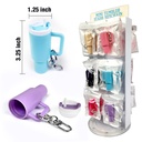 MINI TUMBLER STASH KEY CHAIN SET TWO SIDE PRE-FILLED DISPLAY OF 36