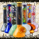 BEAKER WATER PIPE SHAPED GLASS 2IN1 HAND PIPE&HONEY STRAW